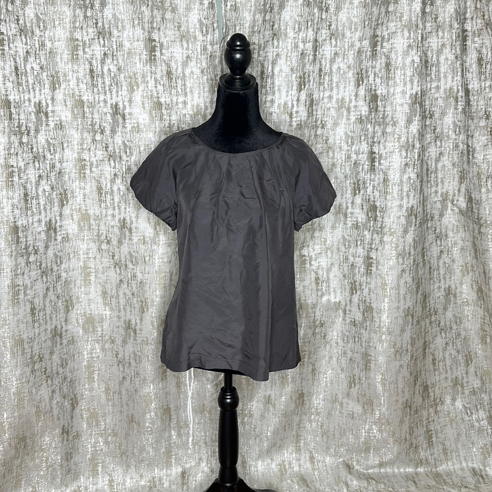 Dark gray silk shirt